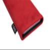 fitBAG Classic Red Custom Tailored Sleeve for LeEco Le X850. Genuine Alcantara Pouch with Integrated Microfibre Lining for Display Cleaning view 3