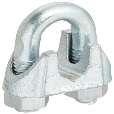 SE 3/8" Zinc Plated Wire Rope Hook Clamps (6-Pack) - WR38-6