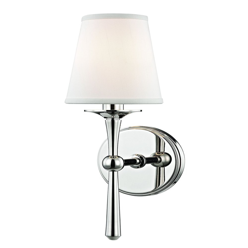 Hudson Valley Lighting 9210-PN Islip 1-Light Wall Sconce - 4.75 Inches Wide by 14.75 Inches High, Finish Color: Polished Nickel