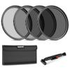 NEEWER 52mm ND Lens Filter Kit: ND2 ND4 ND8 ND16, Lens Cleaning Pen, Filter Pouch Neutral Density Filter and Accessory Kit Compatible with Canon Nikon Sony Panasonic DSLR Cameras with 52mm Lens view 1