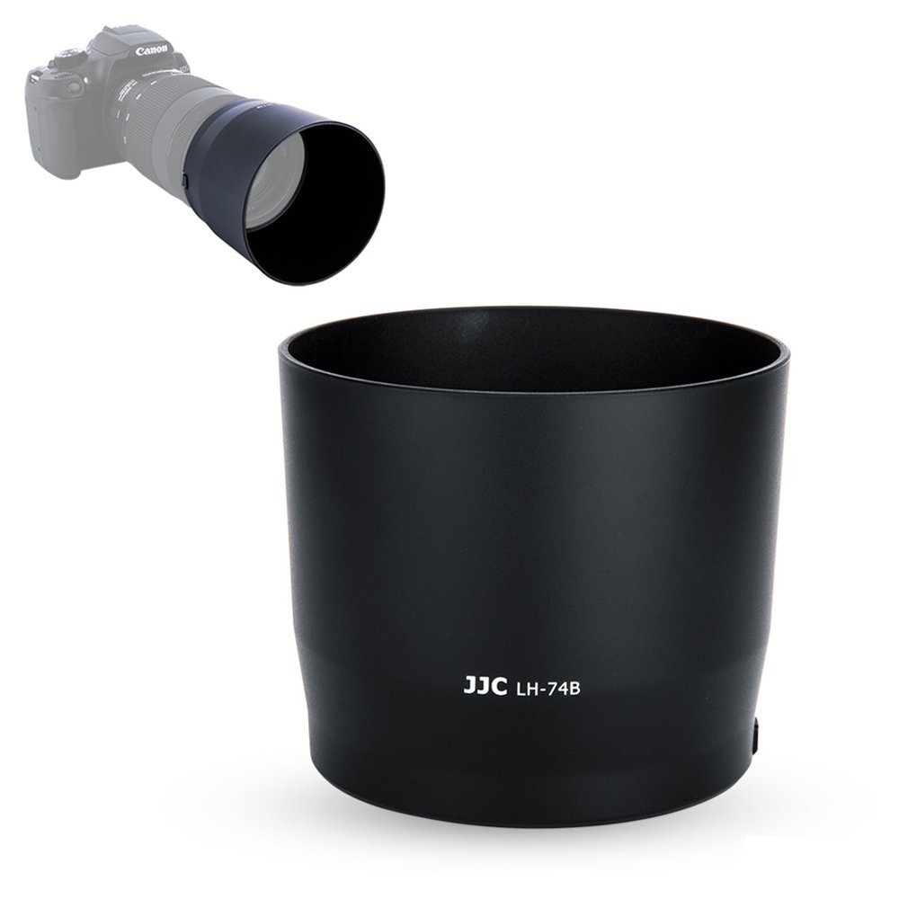 JJC Dedicated Lens Hood Shade Protector for Canon RF 100-400mm F5.6-8 is USM & EF 70-300mm f/4-5.6 is II USM Replaces Canon ET-74B Lens Hood Reversible/Bayonet/with Button to Lock or Release