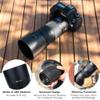 JJC Dedicated Lens Hood Shade Protector for Canon RF 100-400mm F5.6-8 is USM & EF 70-300mm f/4-5.6 is II USM Replaces Canon ET-74B Lens Hood Reversible/Bayonet/with Button to Lock or Release view 4