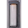Maxim 55904CRBK Salon Dark Sky Aluminum Open Frame with Clear Ribbed Square Outdoor LED Wall Sconce, 1-Light 12 Watt, 15"H x 6"W, Black view 3