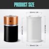 Houseables Film Canisters with Caps, Film Canisters, 35mm Case, Containers with Lids, Cannister for Rockets, Empty Camera Reel Holder, Coin Storage, White, Plastic, Bottle, 8oz, 2"Hx1"W, 60 Pack, Bulk view 3
