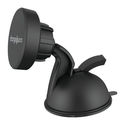 Chargeworx Universal Magnetic Car Phone Mount for Dashboards & Windshields | Compatible with All iPhone Models & Most Other Smartphones | 360-Degree Rotation | Lock & Release Suction Cup