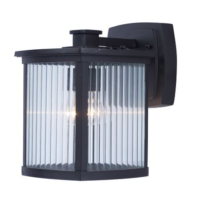 Maxim 3253CRBZ Terrace Clear Glass Outdoor Wall Sconce, 1-Light 60 Watt, 14"H x 7"W, Bronze