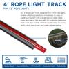 Novelty Lights 5 Pcs 0.5 Inch Rope Light Track Channel, 3 Feet, Black view 2