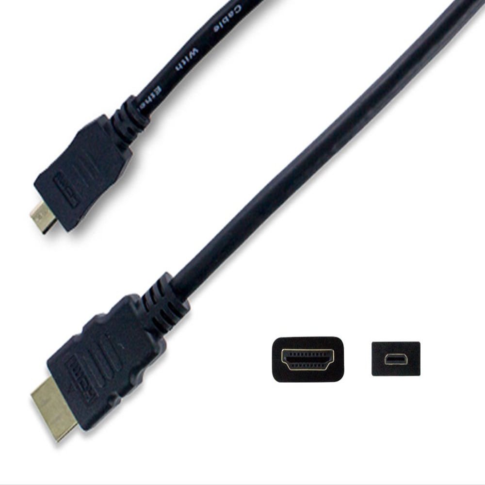 EAGLEGGO 6FT Micro-HDMI to HDMI Cable for Nikon COOLPIX P900 P610 P600 L820 L830 L840 S7000 S6900 S6800 S6500 S9900 S9600 S9700 S9400 S9500 W100 AW110 AW120 AW130 A900 B500 B700 Digital Camera