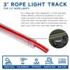 Novelty Lights 40 Pack 1/2in Rope Light Track, 3 Feet Clear PVC Mounting Channels for Indoor or Outdoor Rope Lights, UV Treated, 360 Degree Lighting view 2