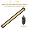 inShareplus LED Under Cabinet Lighting, 13 inch Dimmable, Warm White 3500K, CRI90+, 450Lumens, DC 12V Ultra Thin Under Counter Kitchen Lighting for Kitchen, Shelf, Cupboard, Black, 3 Pack view 3
