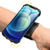 VUP Wristband Phone Holder for Running, 360 Rotatable Forearm Sports Armband for iPhone 17/16/15/14/13/Pro Max/Pro/Mini/12/11/SE 2020/Xs/XR/X/8/7/Plus, Fits All 4-6.7 Inch Smartphones (Black-Small) view 1