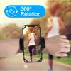 VUP Wristband Phone Holder for Running, 360 Rotatable Forearm Sports Armband for iPhone 17/16/15/14/13/Pro Max/Pro/Mini/12/11/SE 2020/Xs/XR/X/8/7/Plus, Fits All 4-6.7 Inch Smartphones (Black-Small) view 2