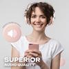 PowerLocus Wireless Bluetooth Over-Ear Stereo Foldable Headphones, Wired Headsets with Built-in Microphone for iPhone, Samsung, LG, iPad (Rose Gold) view 3