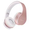 PowerLocus Wireless Bluetooth Over-Ear Stereo Foldable Headphones, Wired Headsets with Built-in Microphone for iPhone, Samsung, LG, iPad (Rose Gold) view 4