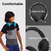 LilGadgets Connect+ Pro Wired Kids Headphones for School with Microphone, Volume Limiting Over-Ear Headset with Cord, SharePort Technology & SoftTouch Padding, Black view 2