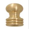B&P Lamp 1/4-27F Br. Ball Finial, Burnished & Lacq. view 1
