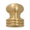 B&P Lamp 1/4-27F Br. Ball Finial, Burnished & Lacq. view 2