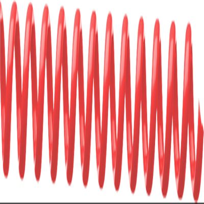 Spiral Binding Coils 6mm x 381mm (1/4 x 15-inch) 4:1 Legal Size, Neon Red