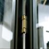 Richelieu 51822BR Onward 4-inch (102 mm) Full Mortise Adjustable Spring Butt Hinge for Interior Entry Door, 5/8-inch Radius, Brass Finish view 2