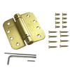 Richelieu 51822BR Onward 4-inch (102 mm) Full Mortise Adjustable Spring Butt Hinge for Interior Entry Door, 5/8-inch Radius, Brass Finish view 3