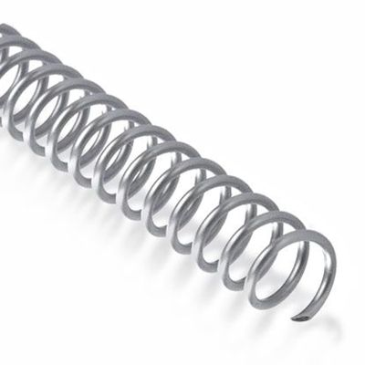 Spiral Binding Coils 6mm x 381mm (1/4 x 15-inch) 4:1, Silver, 100pk