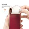 Sinjimoru Card Holder for Back of Phone, Stick on Phone Wallet, Grey view 2