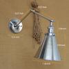 Industrial Adjustable Chrome Wall Sconce - LITFAD 7.28" Wide Edison Vintage Metal Wall Light Wall Lamp Mounted Lighting Fixture view 3
