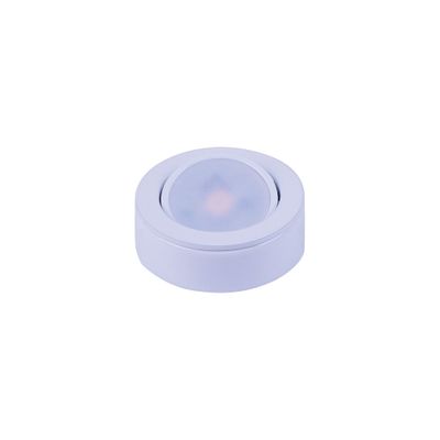 Maxim 53830WT CounterMax MX-LD-AC Surface Mount Under Cabinet Disc 3" LED Cabinet Puck, 4 Watt, 3000K, Dimmable, White