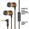 House of Marley Smile Jamaica: Wired Earphones with Microphone, Noise Isolating Design, and Sustainable Materials, Brass view 3