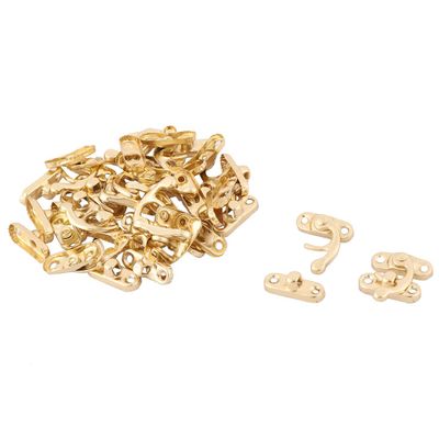 uxcell Metal Vintage Style Bag Jewelry Box Suitcase Clasp Closure Case Latch 20pcs Gold Tone