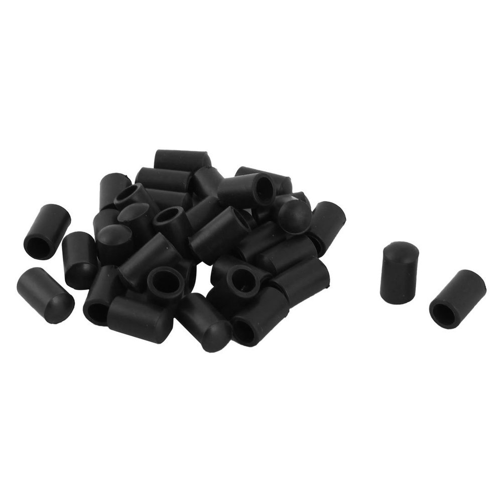 uxcell Rubber Home Round Foot Leg Tube Insert Cover Protector 6mm Hole Dia