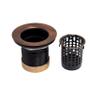 SinkSense 2" Jr. Basket Strainer Drain with Removable Basket, Antique Copper view 1