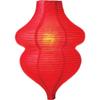Luna Bazaar Beehive Design Paper Lantern, Clip-On Lamp Shade (10.5-Inch x 15-Inch, Poppy Red) - for Weddings, Parties, and Home Decor view 1