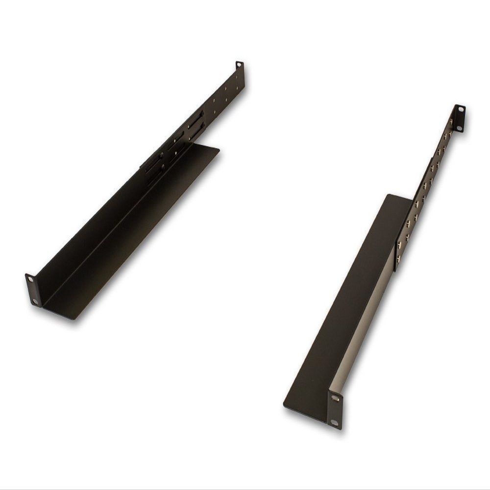 NavePoint Adjustable Rack Mount Server Shelf Shelves Rail Rails 1U 2-Pack