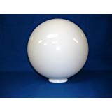 12 inch White Acrylic Plastic Light Round Pole Post Globe Lamp Fixture C
