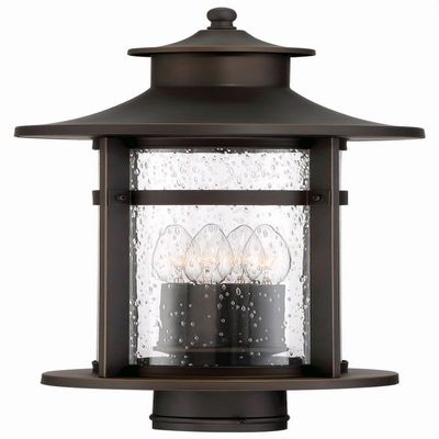 Minka Lavery Outdoor Post Lights 72556-143C Highland Ridge Exterior Post Lantern, 4-Light 240 Watts, Oil Rubbed Bronze