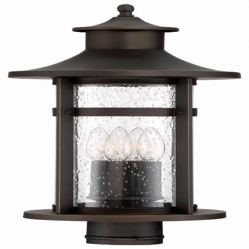 Minka Lavery Outdoor Post Lights 72556-143C Highland Ridge Exterior Post Lantern, 4-Light 240 Watts, Oil Rubbed Bronze