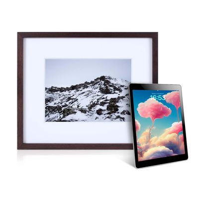 iFrame iPad Frame | Turn Your iPad Into A Beautiful Interactive Digital Picture Frame | Perfect at Home Or Work | Includes Table Stand and Wall Mount for All 9.7 iPads-Black