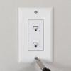 Legrand - OnQ 2 Port Decorator Outlet Strap, Wall Outlet Cover, Keystone Wall Plate, Outlet Cover for Keystone Wall Plate 2 Port, White, WP3412WH, 10 Pack view 4