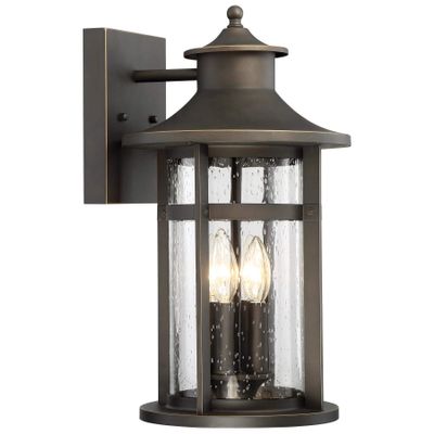 Minka Lavery Outdoor Wall Light 72553-143C Highland Ridge Exterior Wall Lantern, 4-Light 240 Watts, Oil Rubbed Bronze