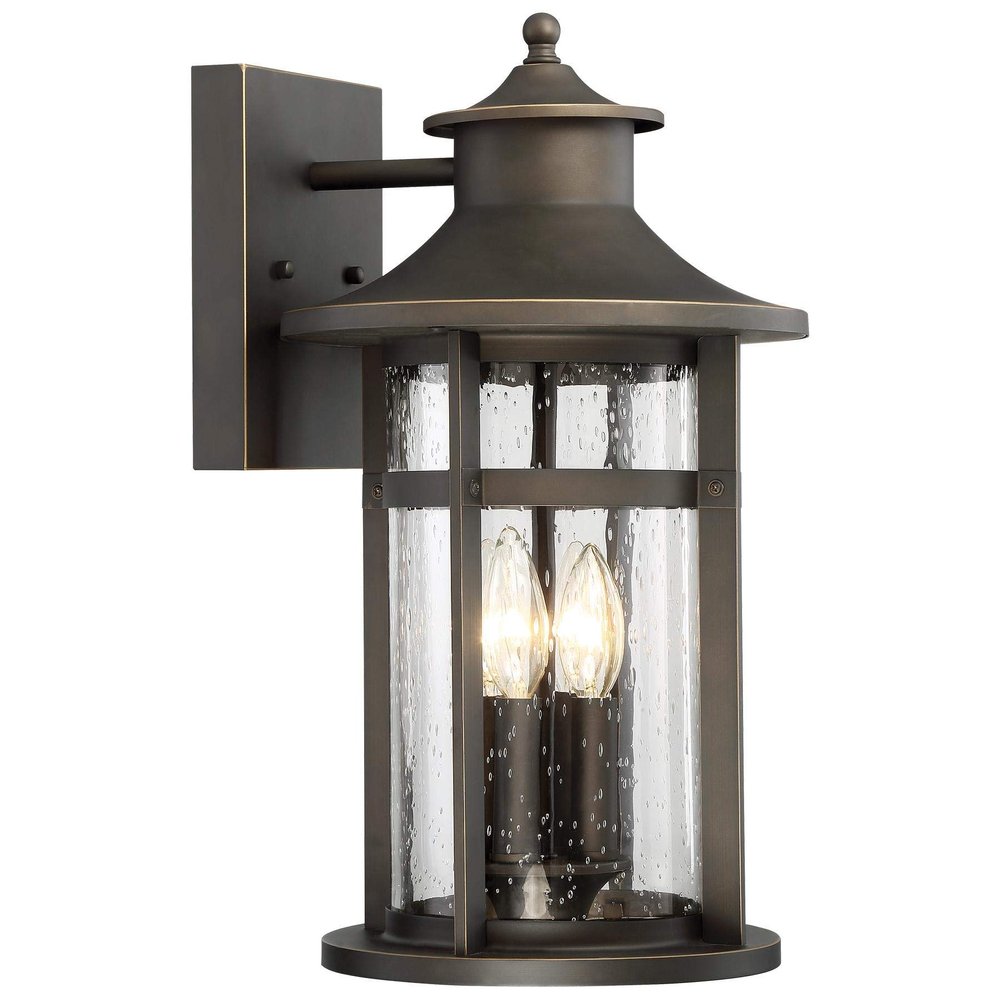 Minka Lavery Outdoor Wall Light 72553-143C Highland Ridge Exterior Wall Lantern, 4-Light 240 Watts, Oil Rubbed Bronze
