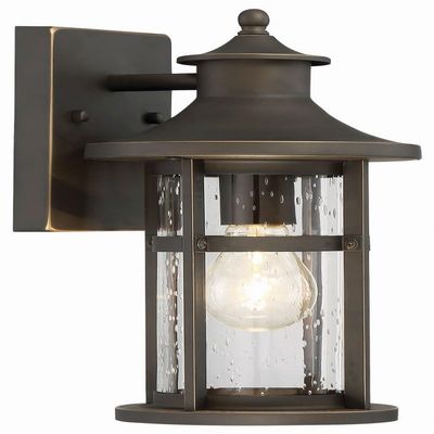 Minka Lavery Outdoor Wall Light 72551-143C Highland Ridge Exterior Wall Lantern, 1-Light 60 Watts, Oil Rubbed Bronze