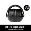 3M Folding Earmuff, Black, NRR 25 dB, 1-Pair view 3