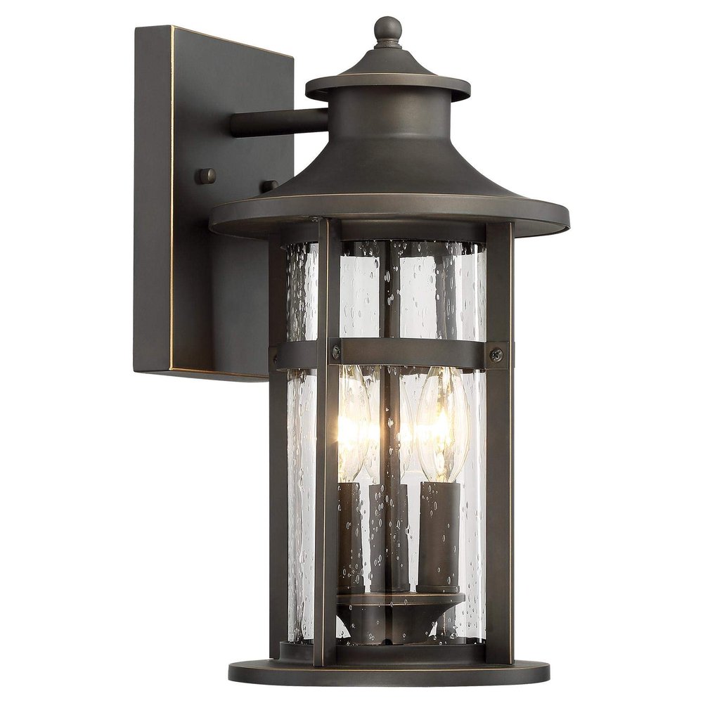 Minka Lavery Outdoor Wall Light 72552-143C Highland Ridge Exterior Wall Lantern, 3-Light 180 Watts, Oil Rubbed Bronze