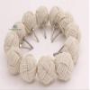RII 12 Rope Doorknobs Nautical Twisted Decorative Cotton, Rustic Rope Knot Drawer Pull and Push, Furniture Handles/Knobs, Cabinets, Wardrobes, Cupboards, Drawer, 1.75 Off White view 1
