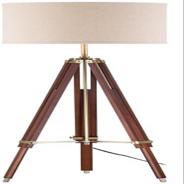THOR INSTRUMENTS Royal Nautical Wooden Tripod Floor Lamp Designer Home Decor Teak Wood Tripod Stand Without Lampshade Rustic Vintage Home Decor Gifts