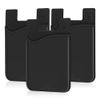 SHANSHUI Phone Credit Card Holder, 3 Pack Strong Sticky Cell Phone Wallet Stick On Card Holder for Phone Case Fits for All Smartphones - Black view 1