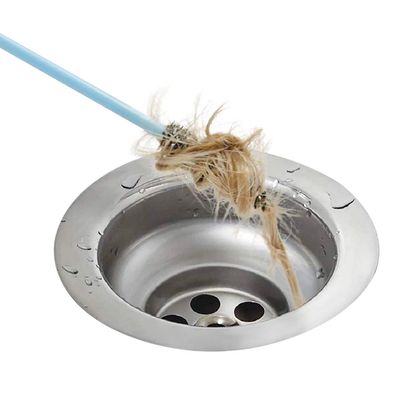SAGEFINDS Flexible Drain Cleaning Sticks | Quickly Removes Clogs | Effective in Sinks, Tubs, Showers |Easily Pulls Out Hair and Filth | Long 19.5 Handle | Disposable | 12 Pack