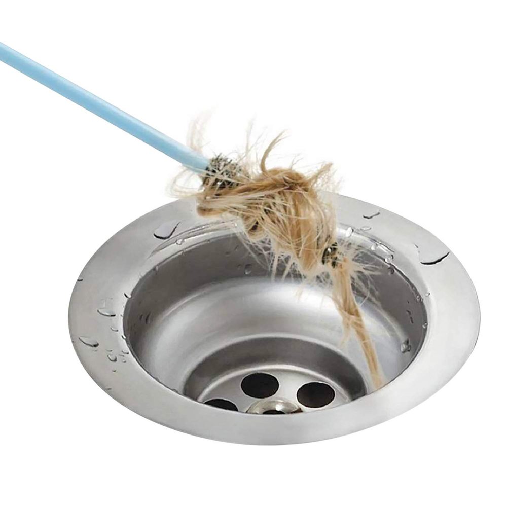 SAGEFINDS Flexible Drain Cleaning Sticks | Quickly Removes Clogs | Effective in Sinks, Tubs, Showers |Easily Pulls Out Hair and Filth | Long 19.5 Handle | Disposable | 12 Pack