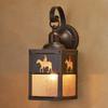 BLACK FOREST DECOR Cowboy Rider Outdoor Hanging Wall Lamp 5" Wx6 Dx11 H view 1